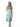 1920's Mint Silk Slip with Black Lace